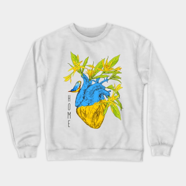 Ukraine is my home Crewneck Sweatshirt by Olga Berlet